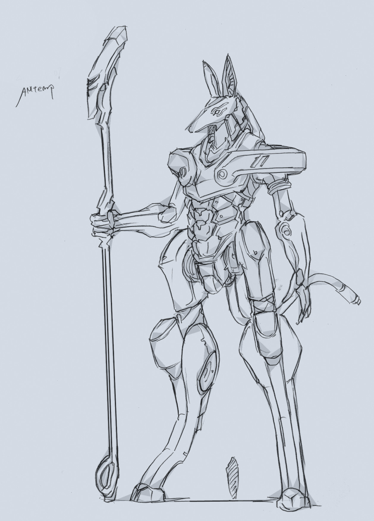 Artstation アヌビス神ロボットのデザイン