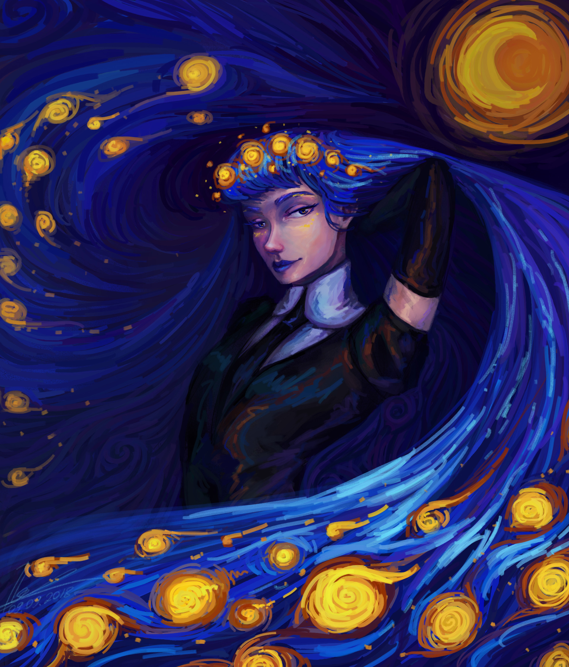 Get Wallpaper Artstation Lapis Lazuli S Starfall Itaveli Desktop Wallpaper