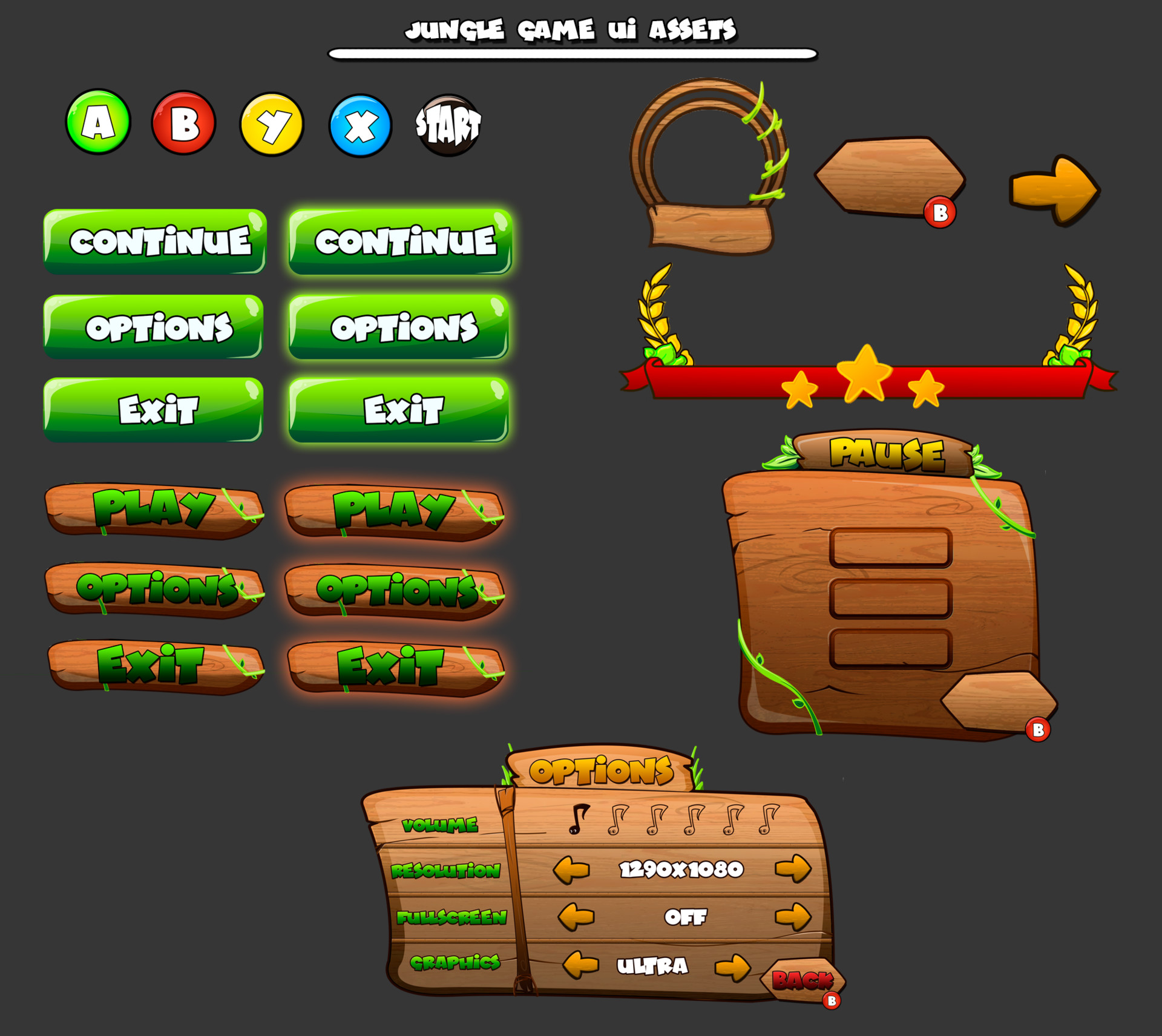 Ui assets. Меню игры про джунгли. Игра про джунгли Старая. Интерфейс Jungle. АССЕТ gui buy.