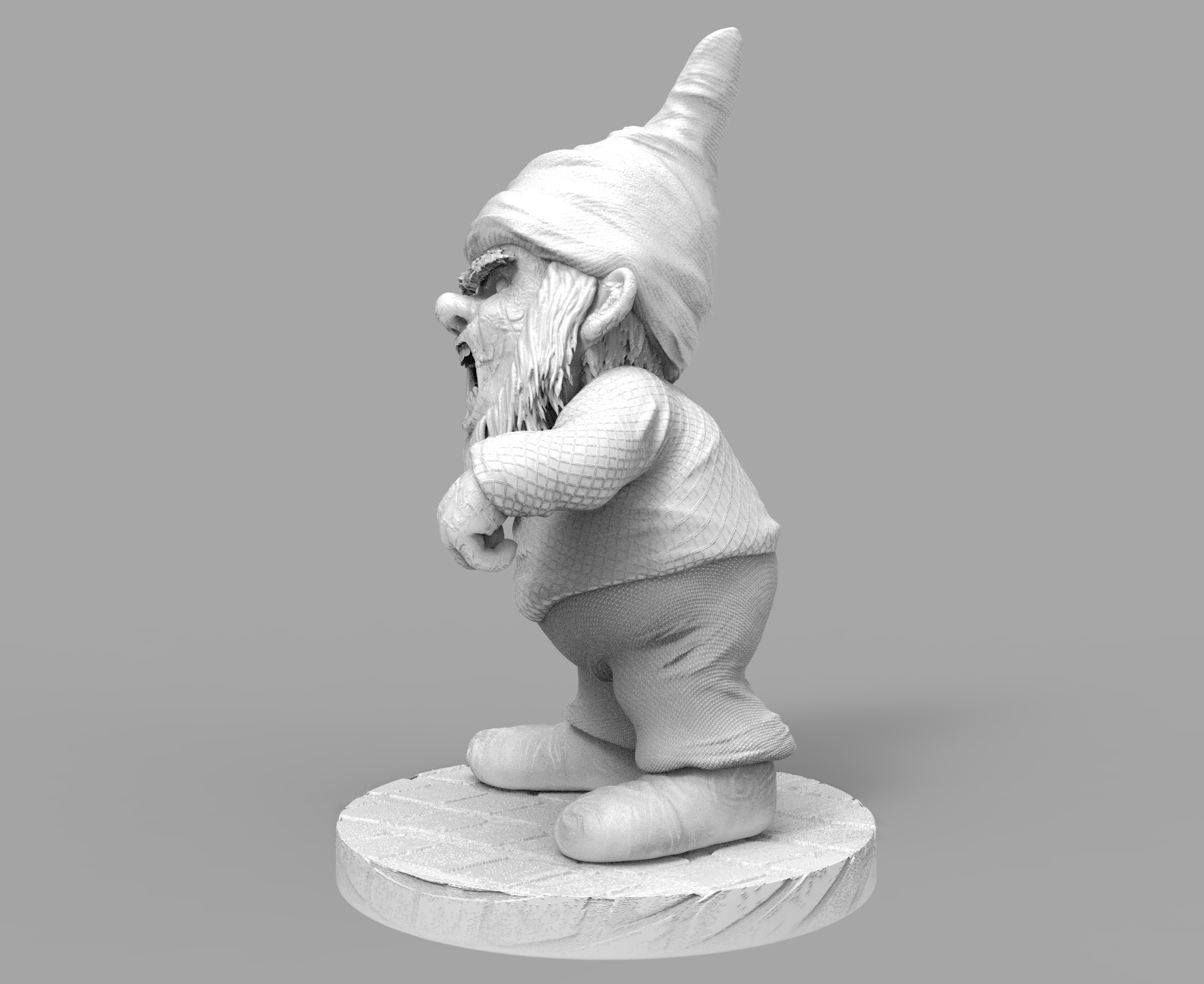 Artstation Zombie Evil Garden Gnome 3d Print Model Sean Guerrez