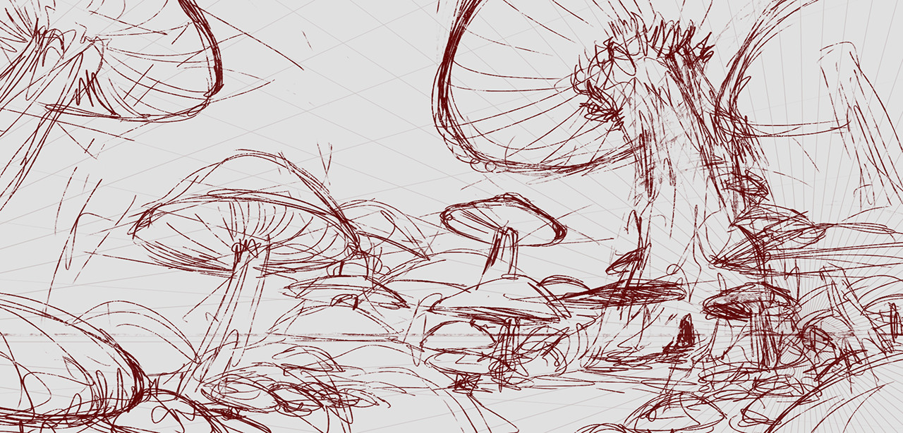 Initial line sketch