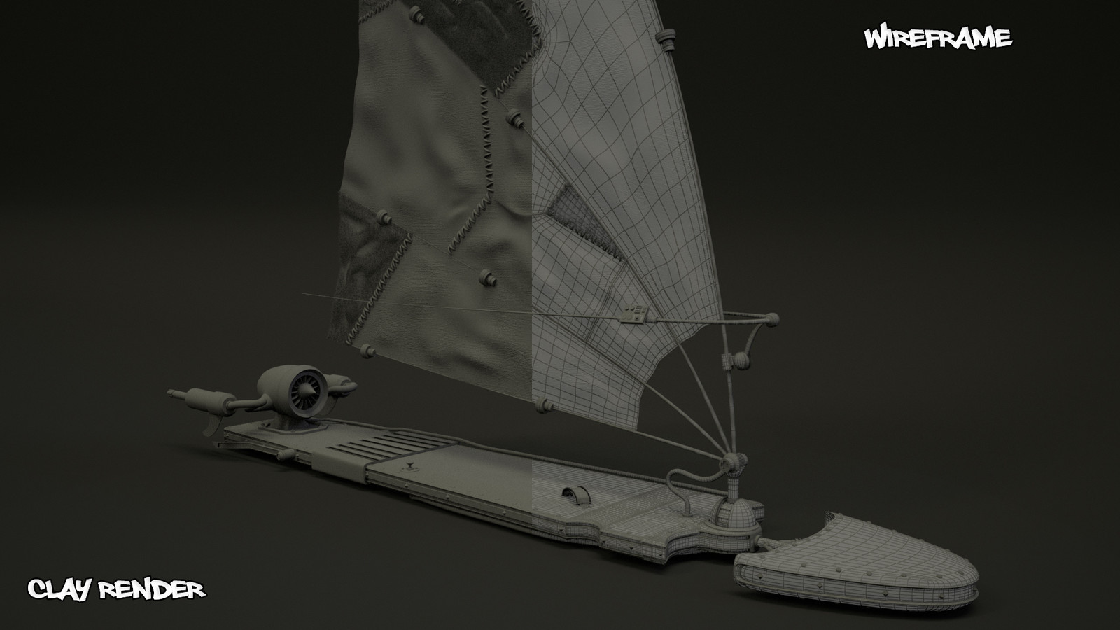 Breakdown Wireframe and Clay 