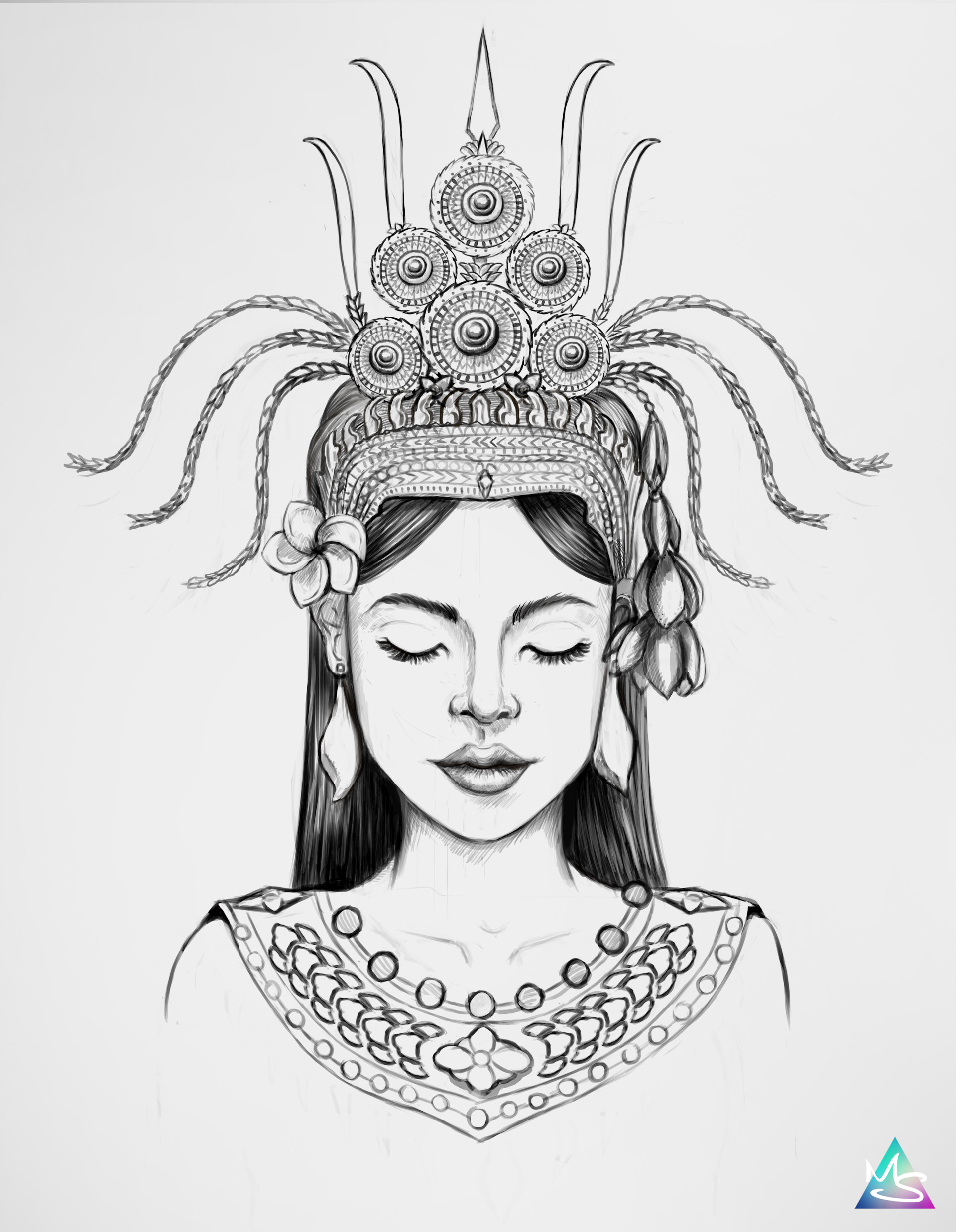 ArtStation - Apsara praying