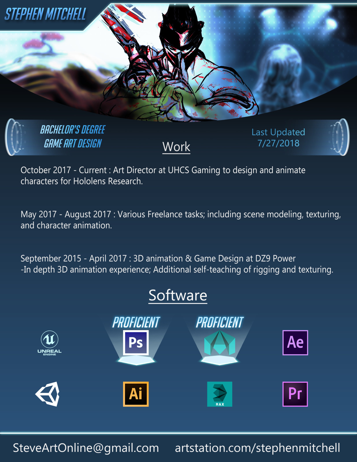 Artstation Stephen Mitchell General 3d Artist Resume Stephen Mitchell