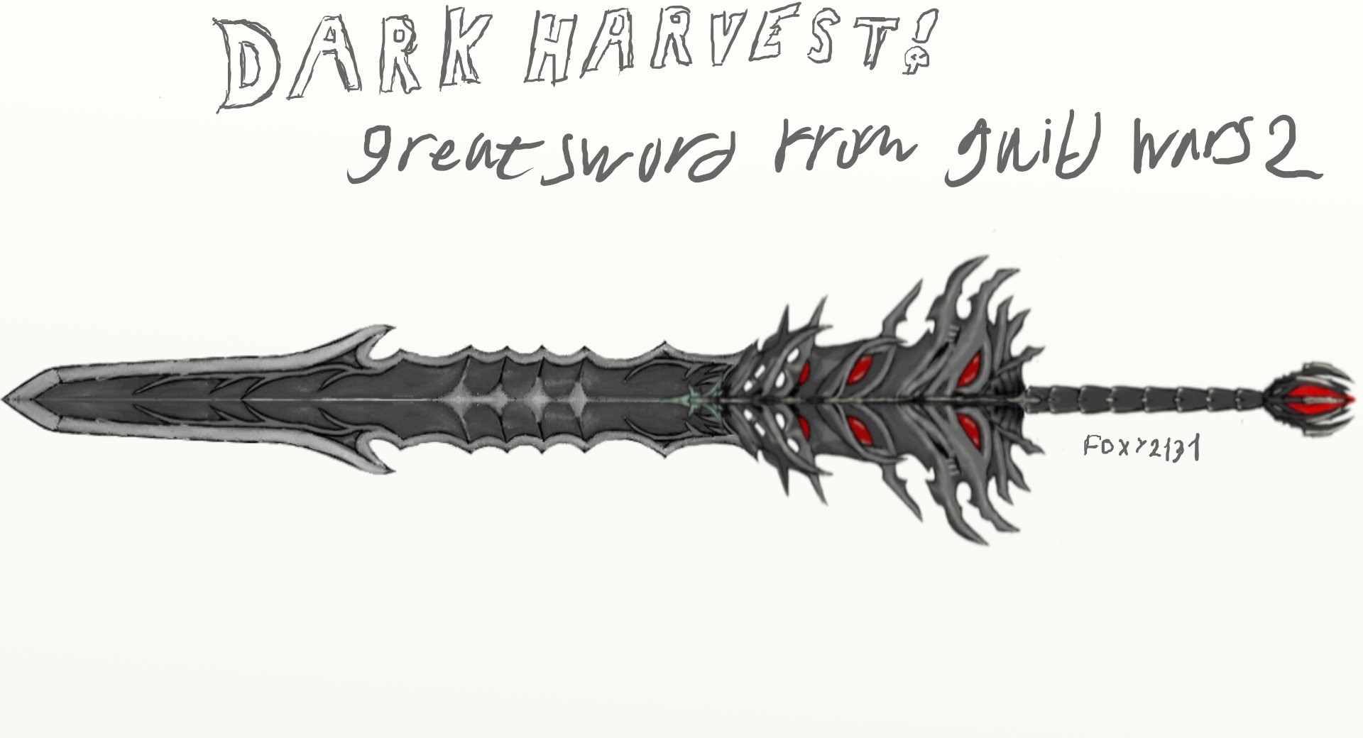 ArtStation dark harvest greatsword from guild wars 2