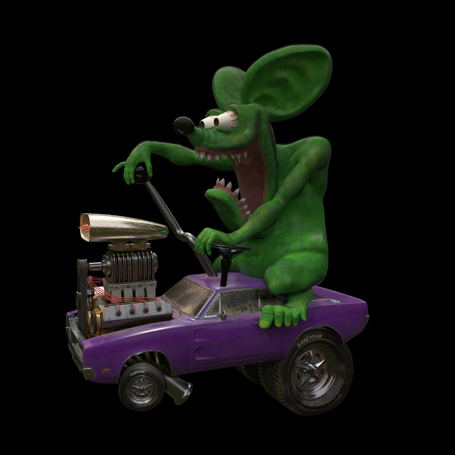 Artstation Rat Fink Van Ouk