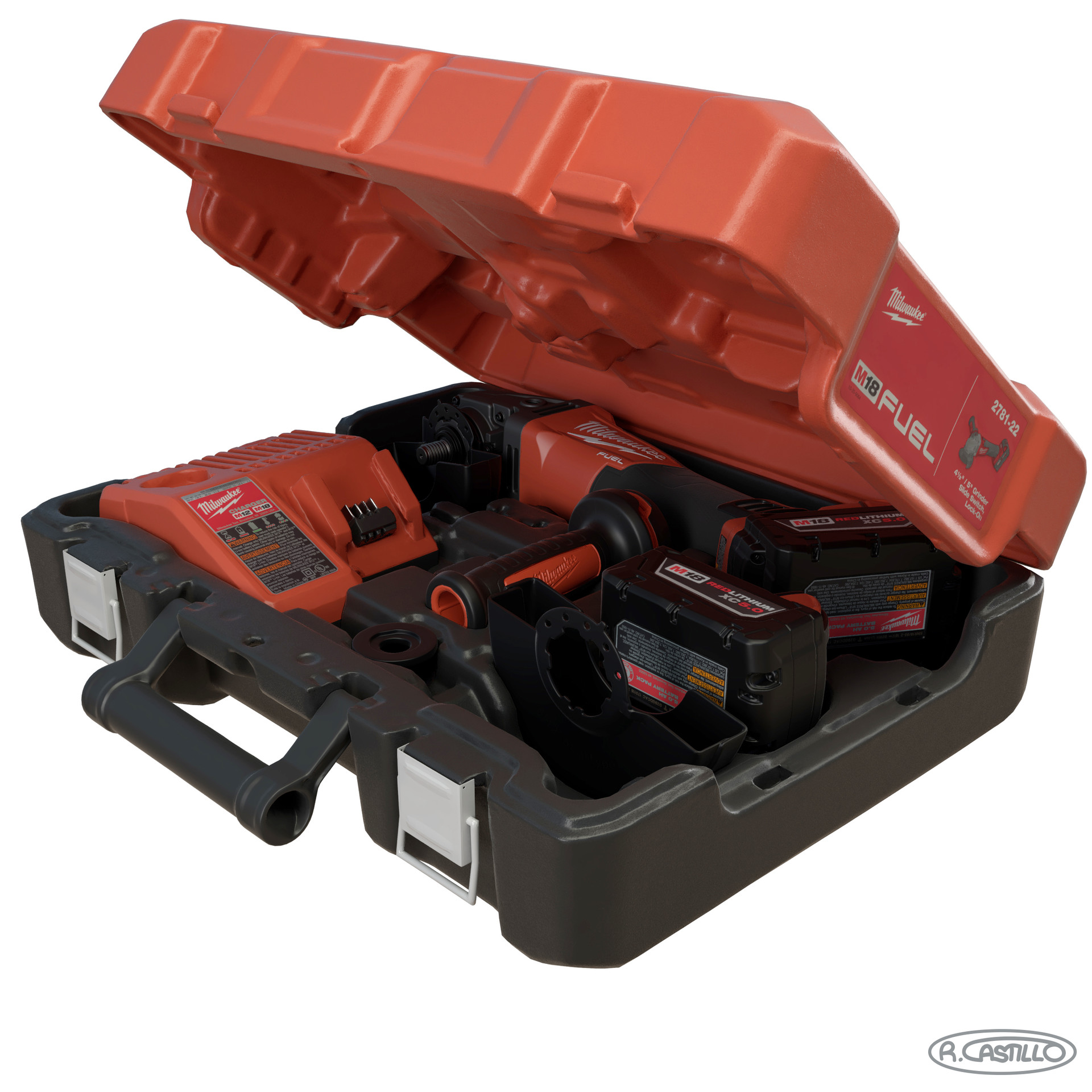 Milwaukee m18 fuel store grinder hard case
