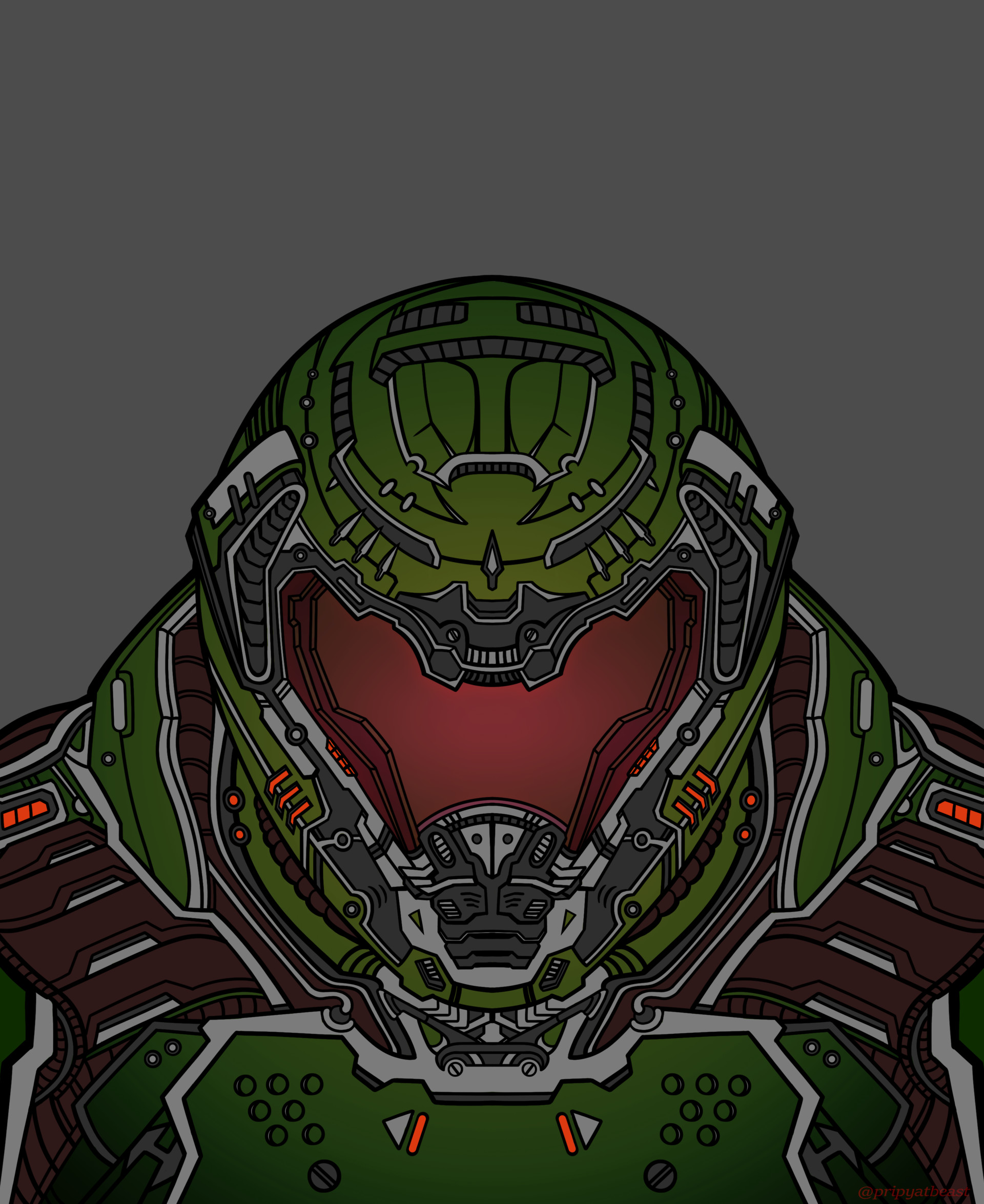 Doom Slayer Artstation Artstation The Doom Slayer Stephen Kick artstation the doom slayer stephen kick