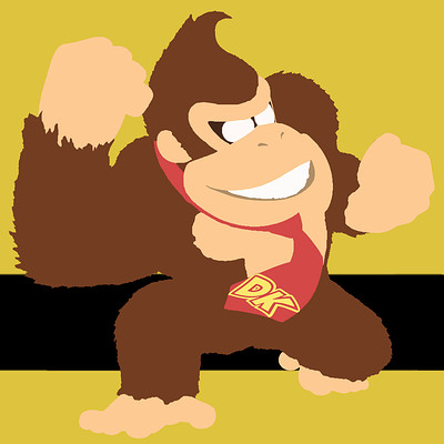 Artstation Super Smash Bros Ultimate Wallpaper Donkey Kong Minimalist Alex Gesti