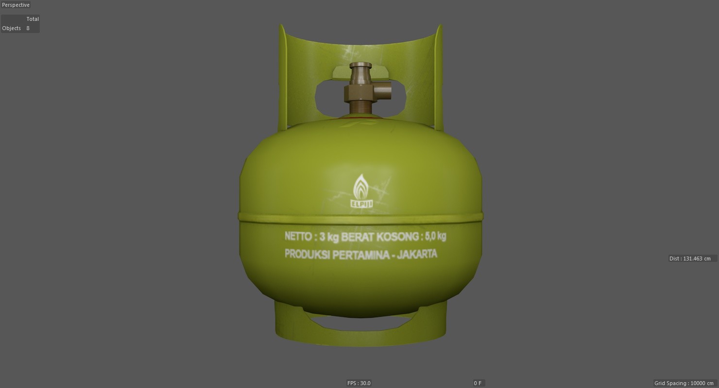 Artstation Lowpoly Tabung Gas Elpiji Lpg 3kg Nandang Duryat