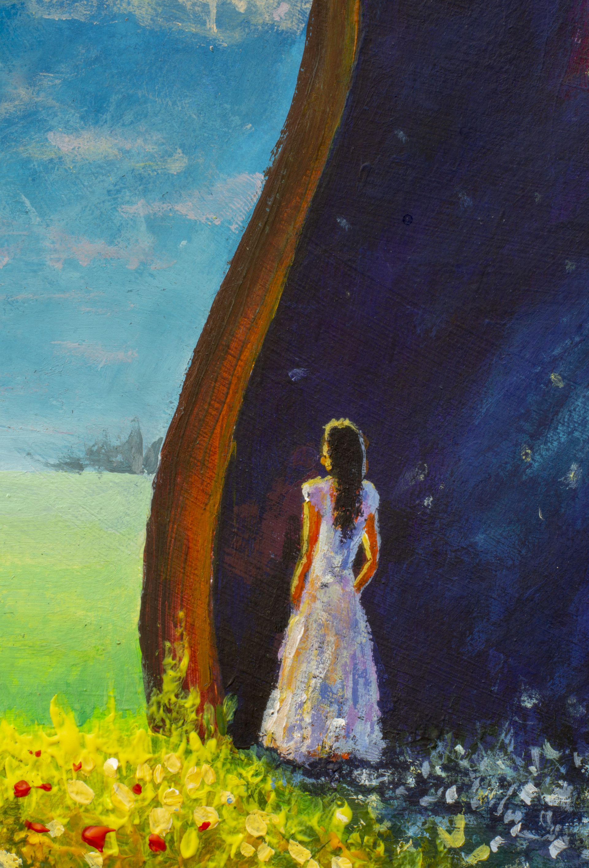 Artstation Original Painting I Believe In Miracles Acrylic Paper Artist Valery Rybakow Valery Rybakow