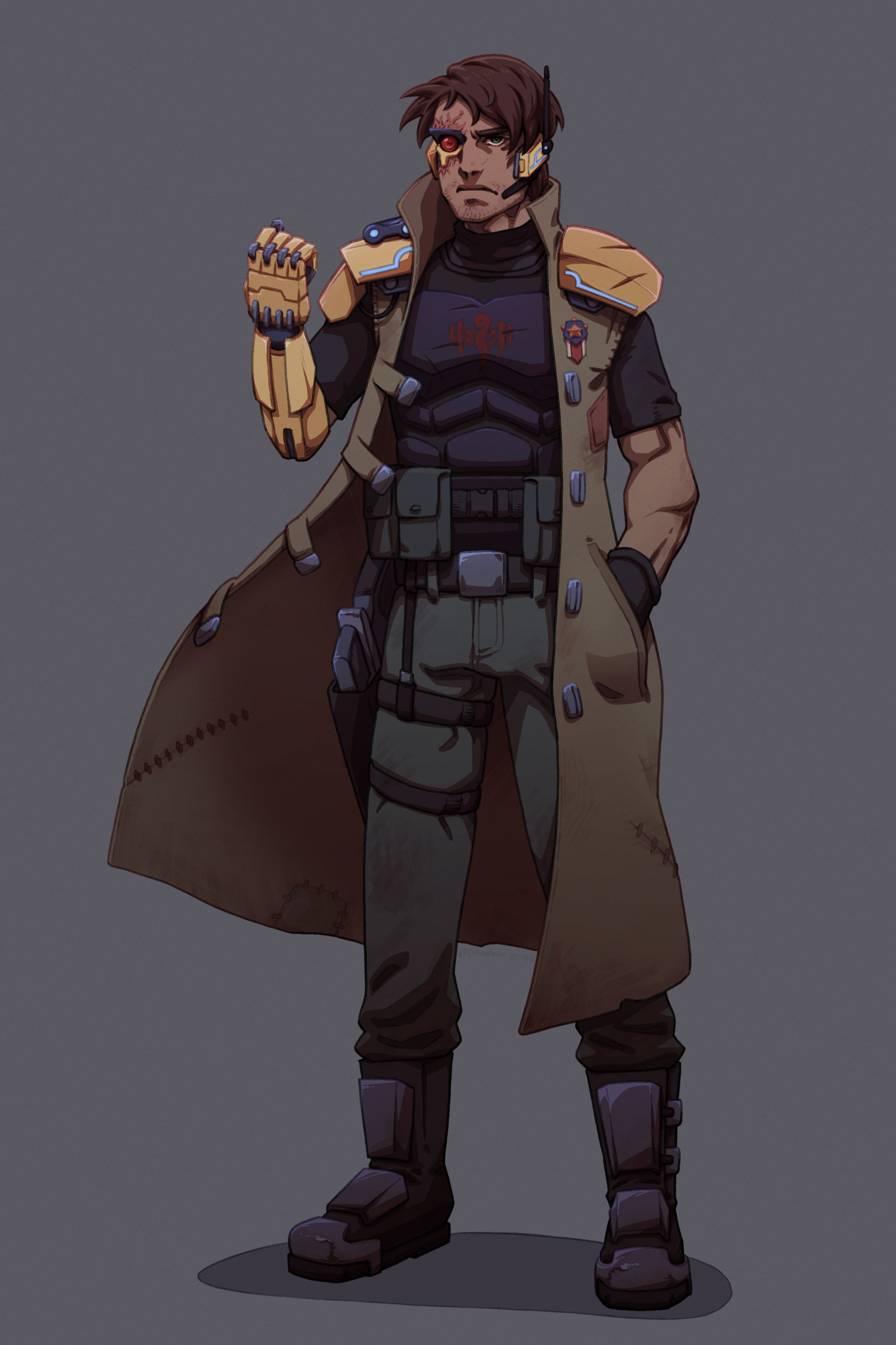 Artstation commission space pirate captain