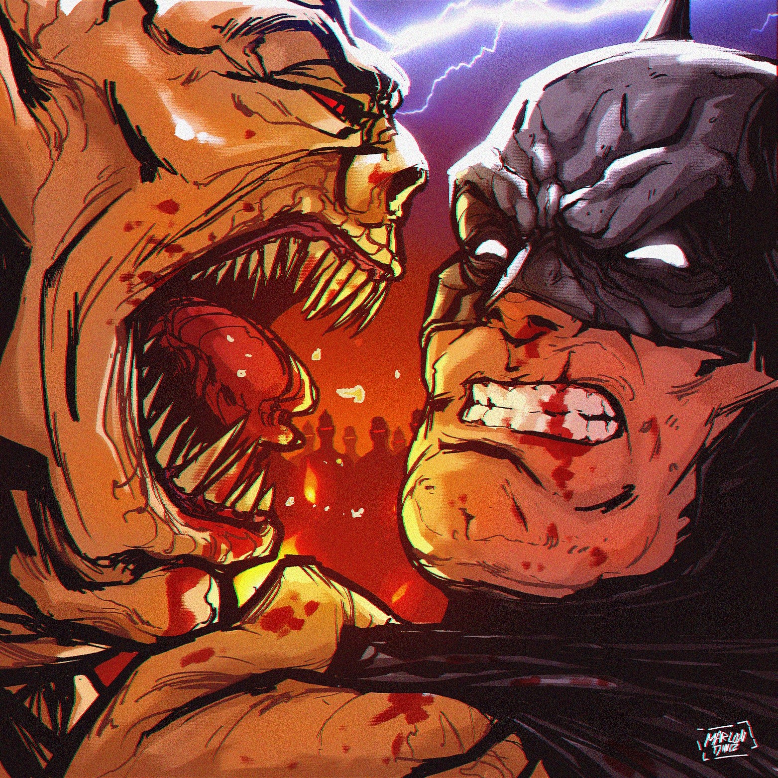 ArtStation - Batman vs Mutant Leader