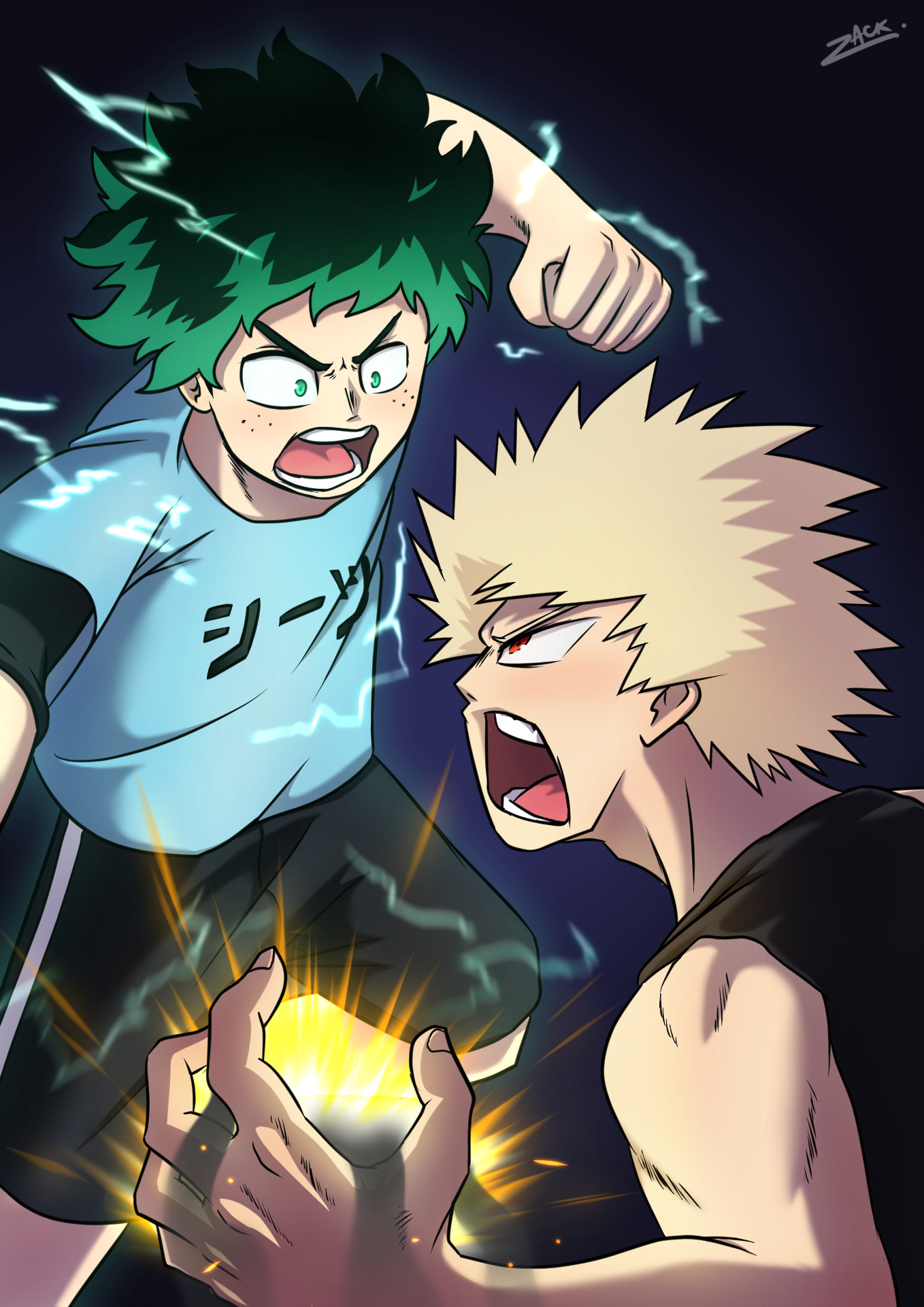 Artstation Deku Vs Kacchan Zack Chua