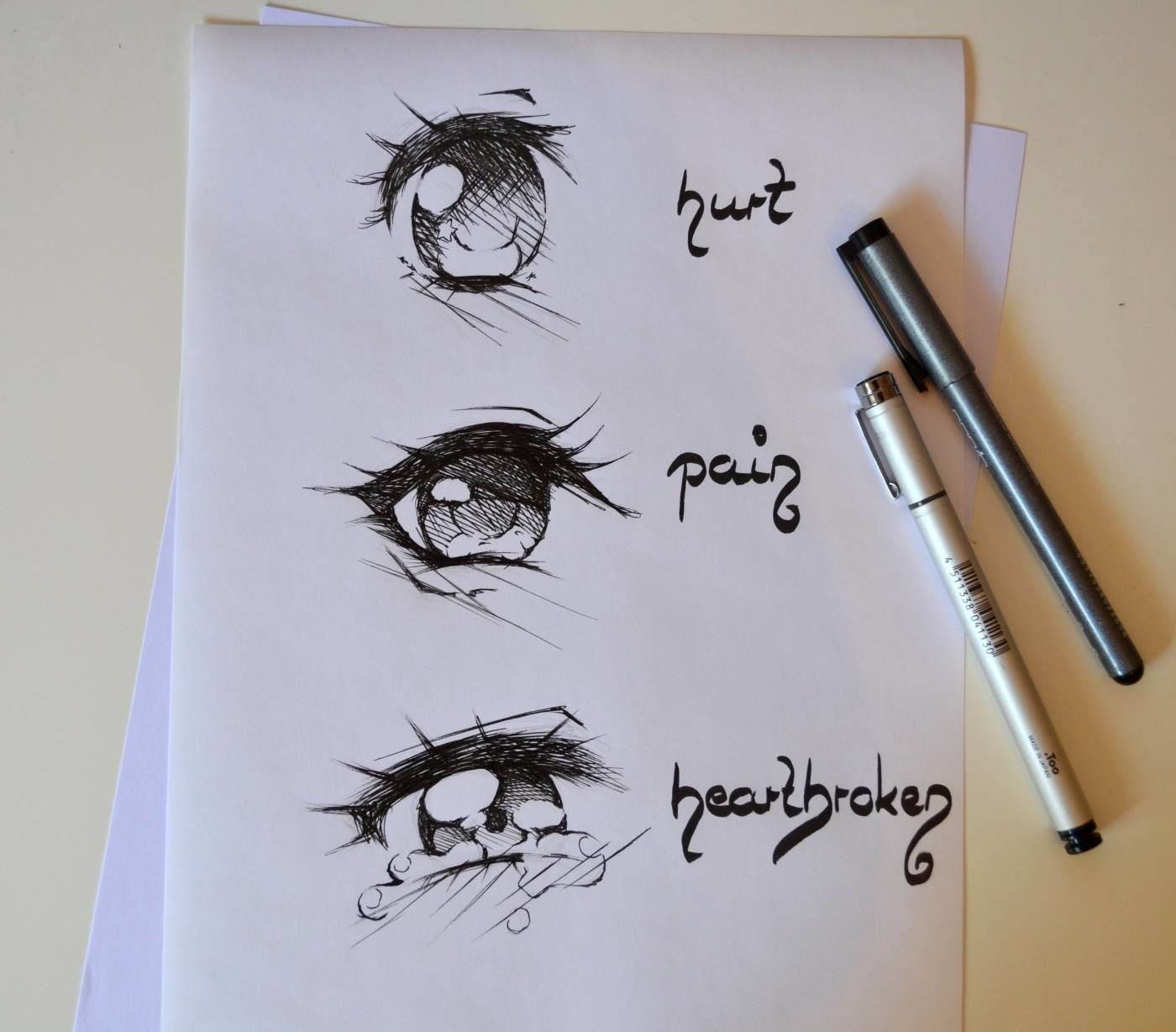 How to draw an eye with pen — Steemit