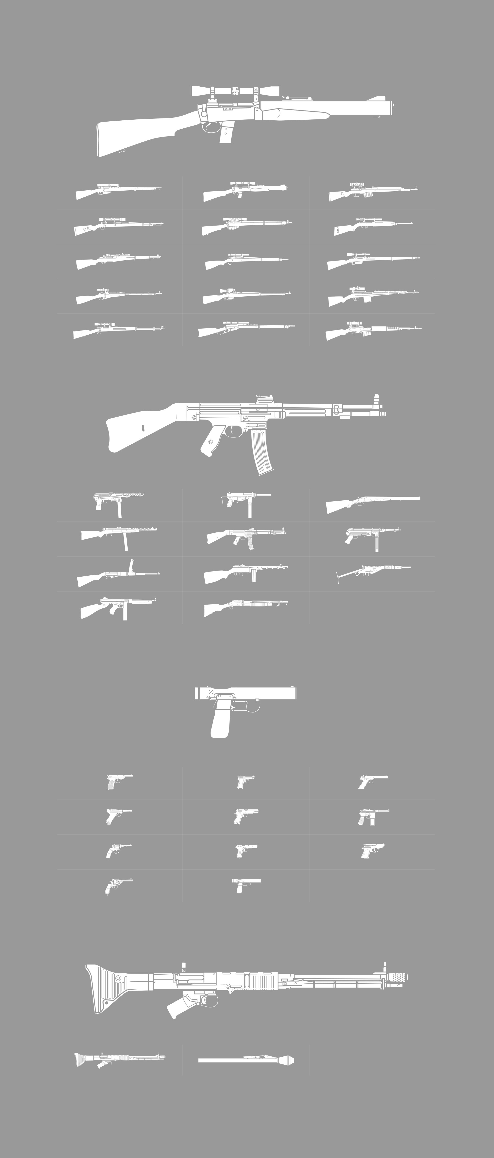 The suite of the base Weapon icons