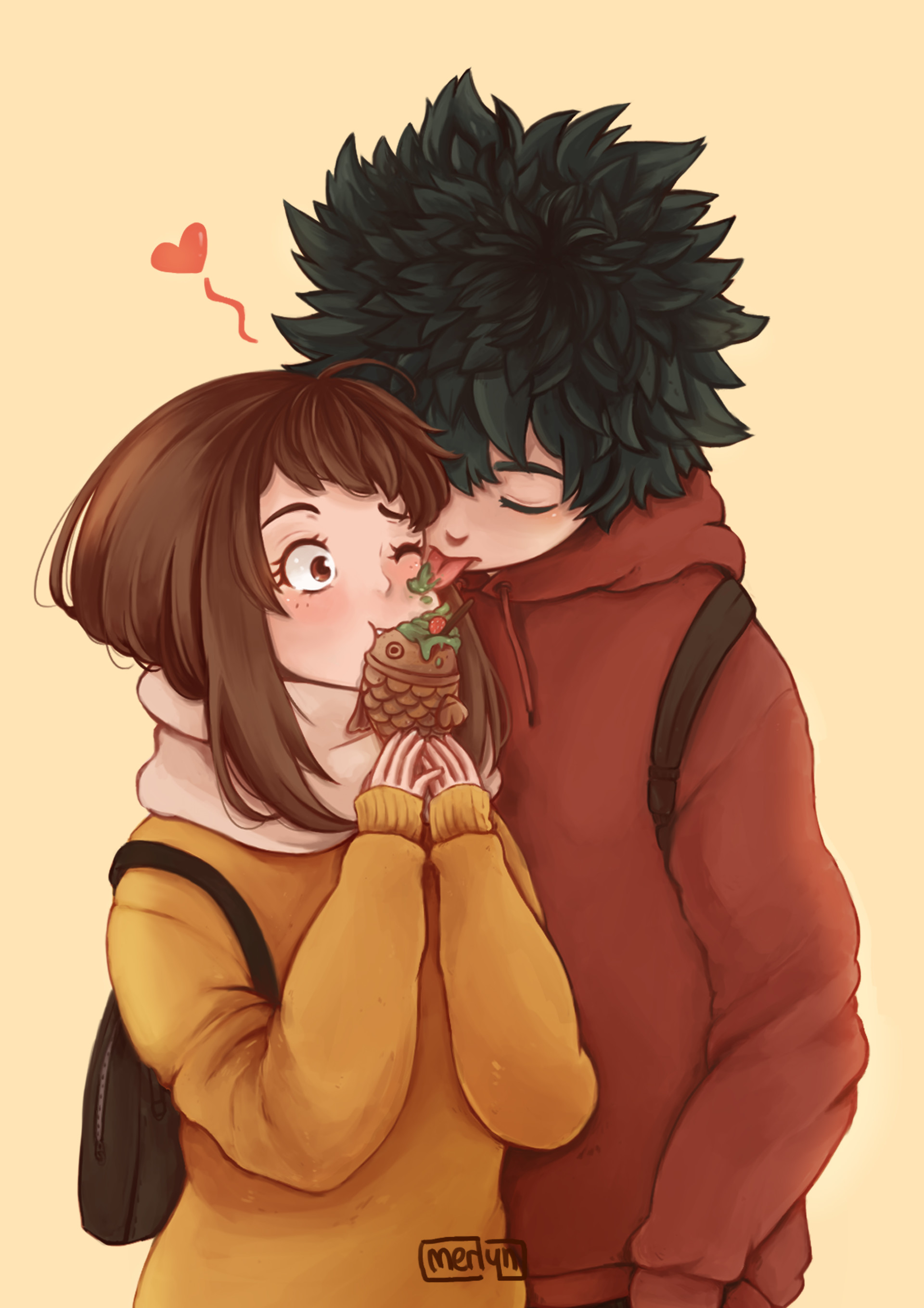 merlyn d - Taiyaki couple - Midoriya X Uraraka