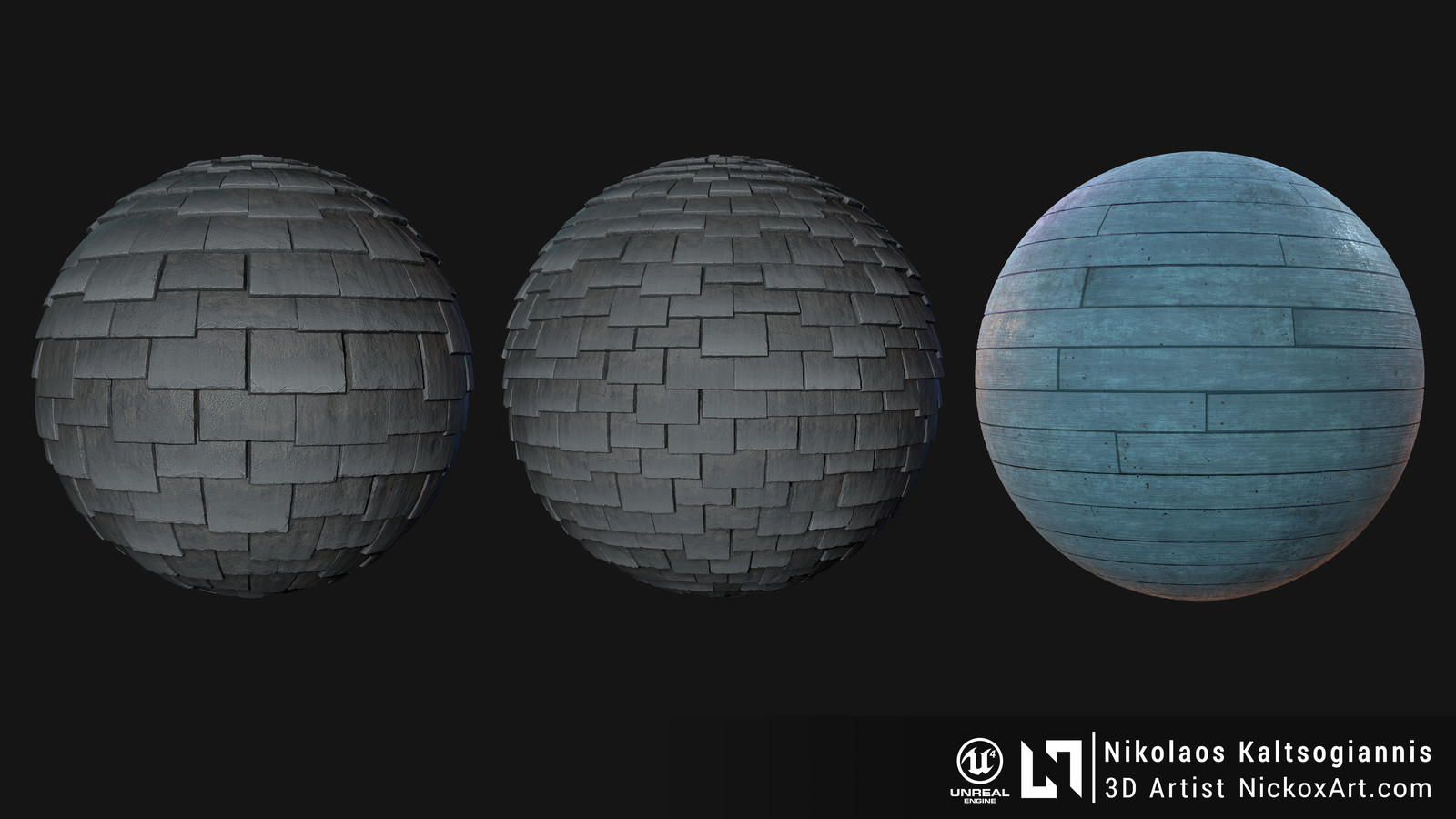 Procedural Roof Tile &amp; Wood Plank Material 100% Substance Designer.