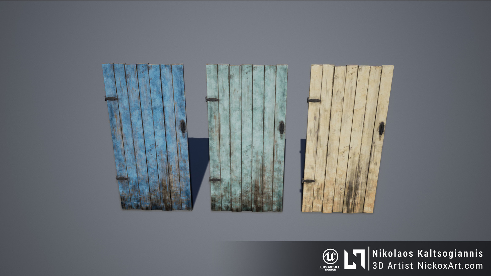Example of Texture variations of the props used. 