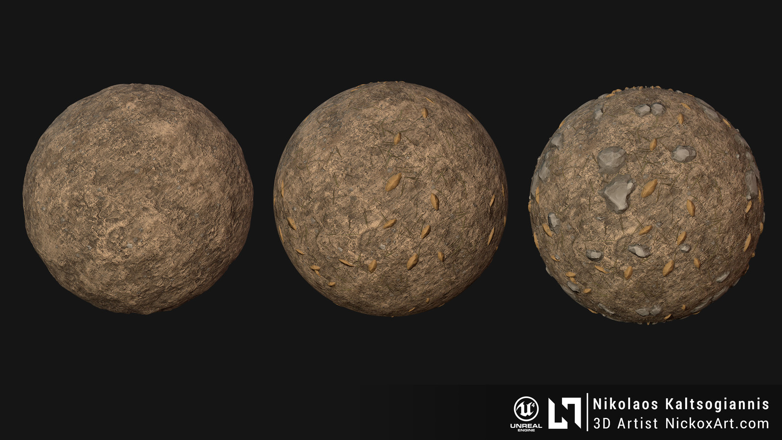 Procedural Ground Material 100% Substance Designer.
