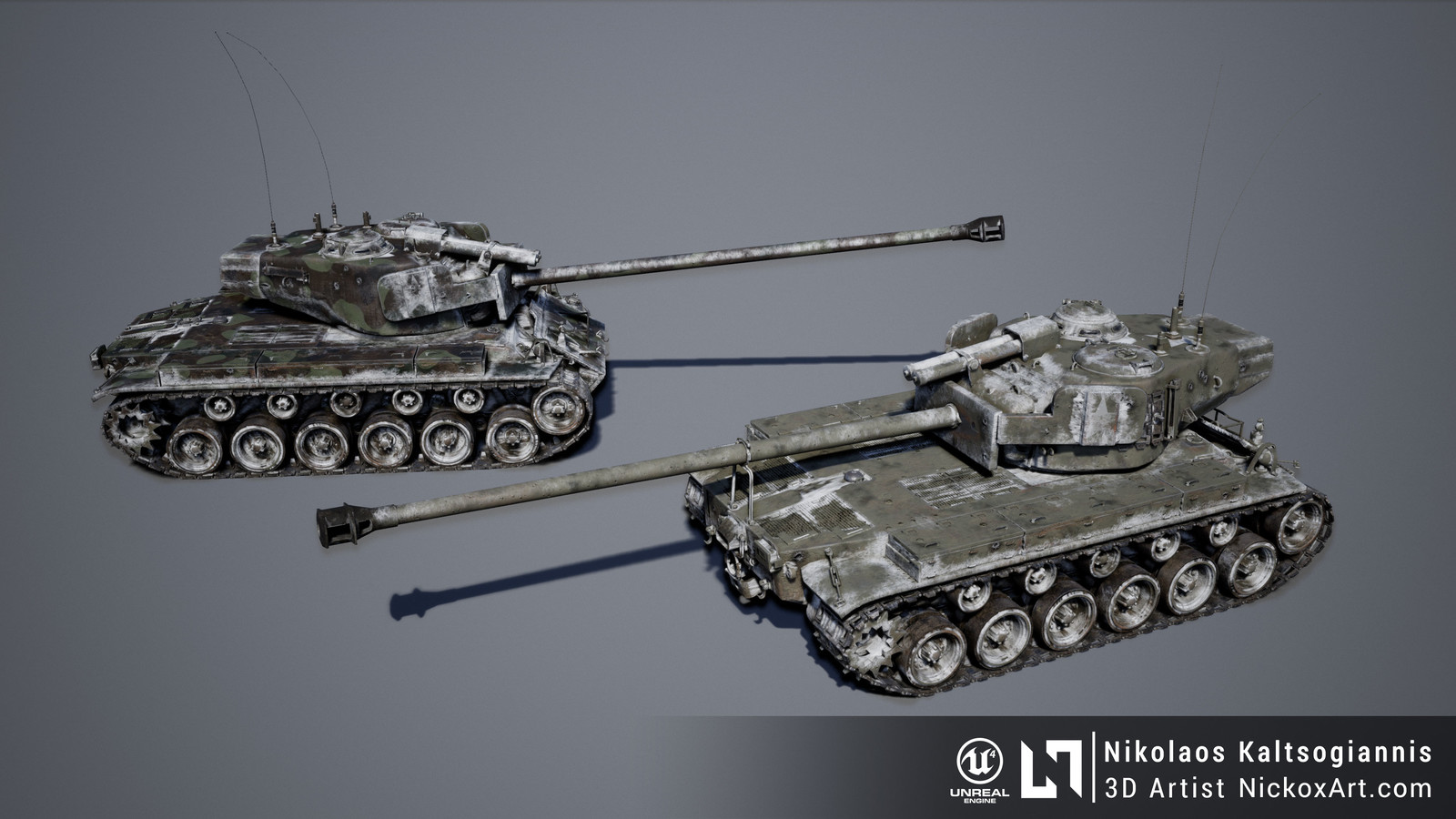 T26E4 Super Pershing Heavy Tank Texture Variations.