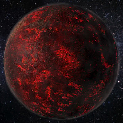 Lava Planet / Super-Earth 55 Cancri_8k PBR 3D Model