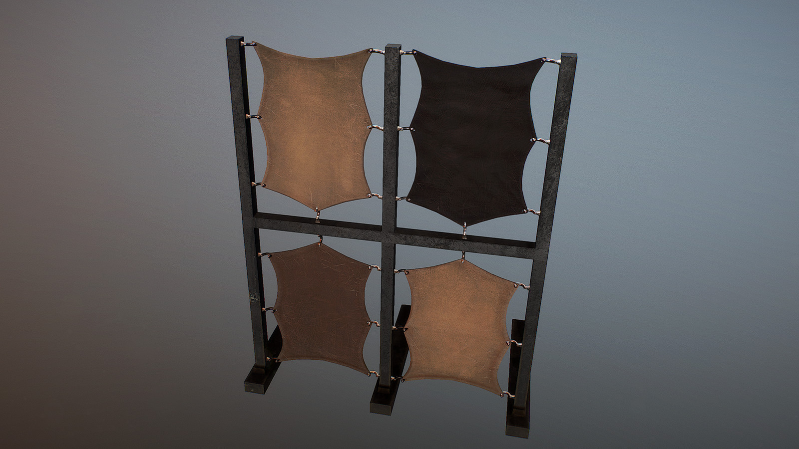 leather is processed and cut into strips for tools, weapons and armor.