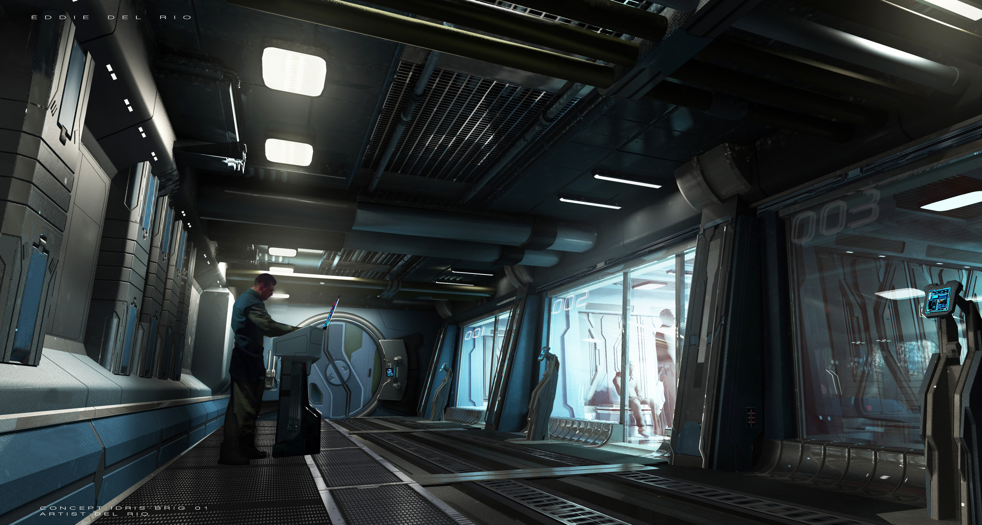 Eddie Del Rio - Star Citizen Ship Interior - Brig