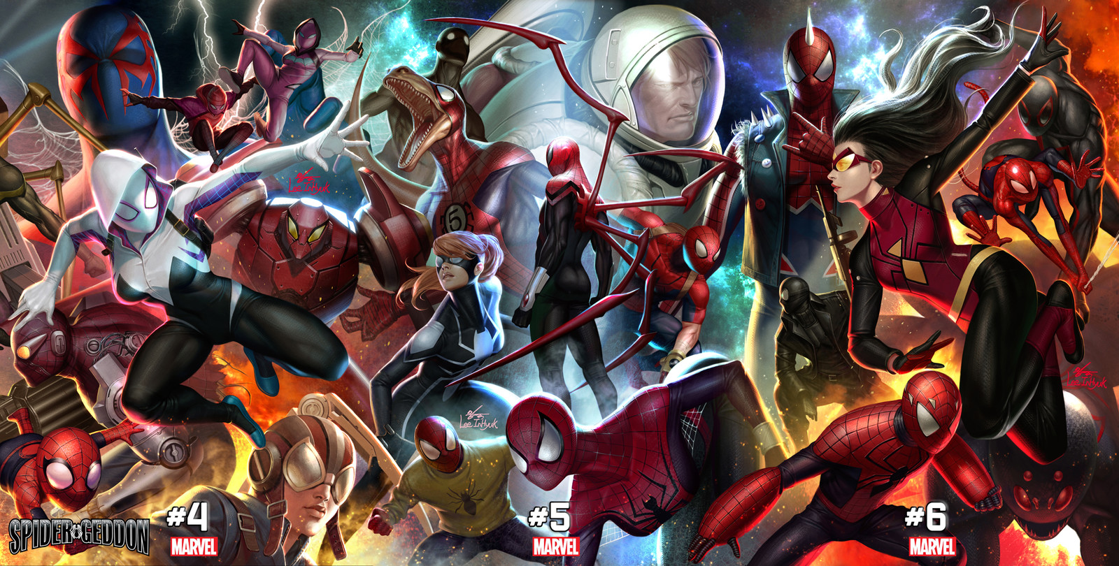Spider-Geddon Connecting Cover 4~6 of 6