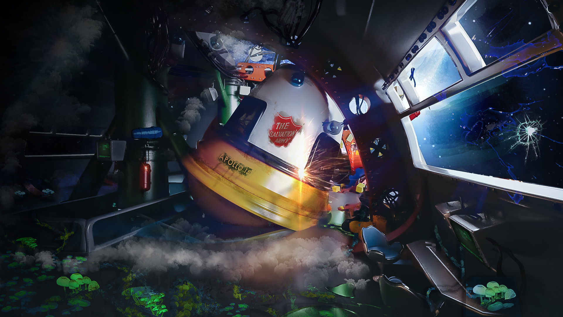 Artstation Apollo 18 Spaceship Interior Concept Art