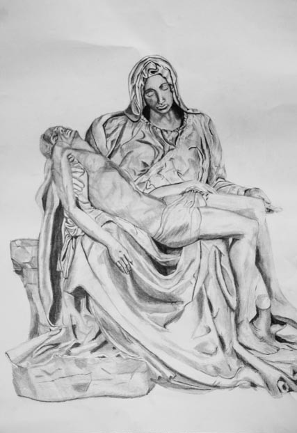 Addison Helling - Michelangelo's Pieta Drawing Study