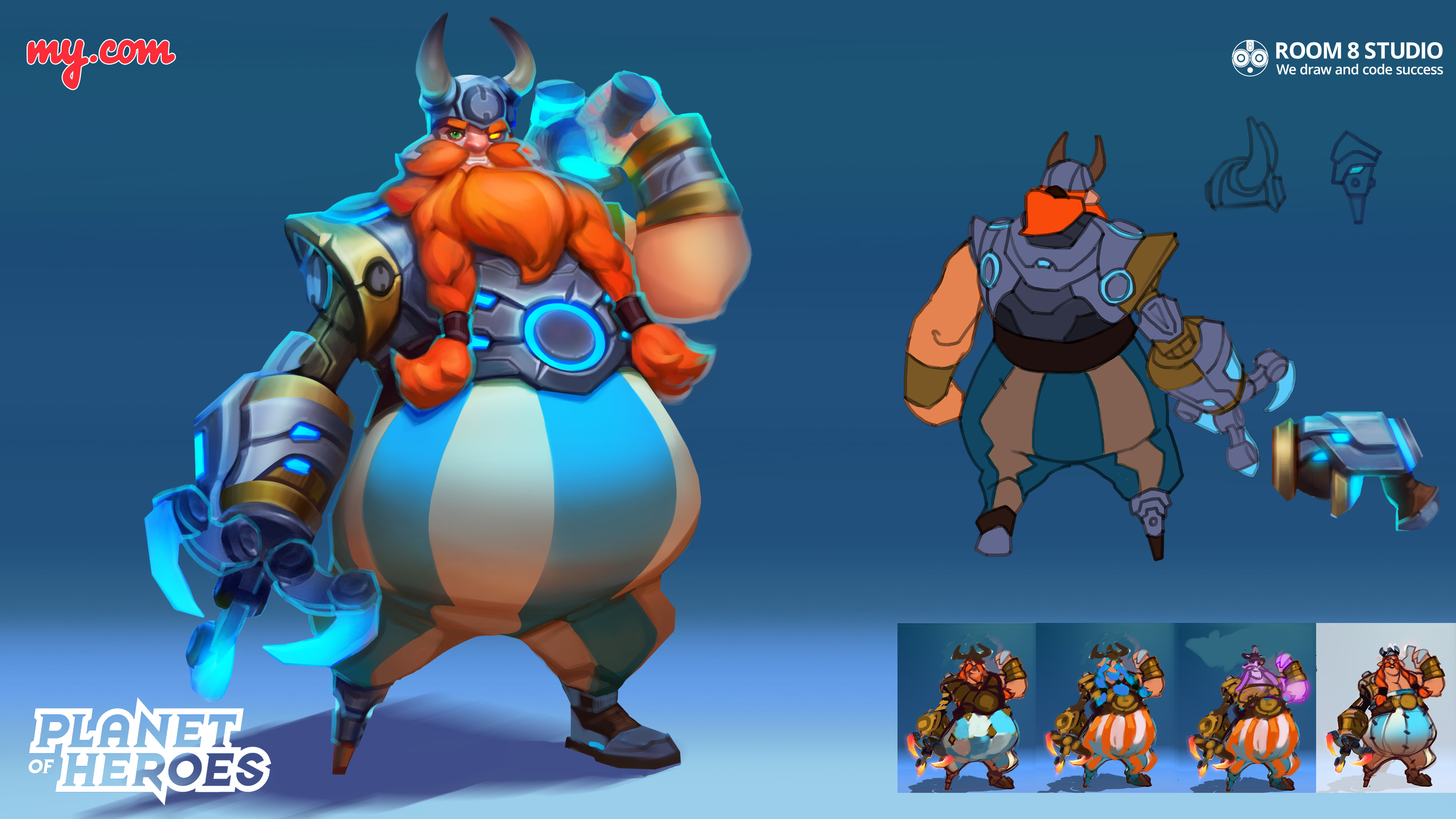 Concept art of Captain Bluebeard