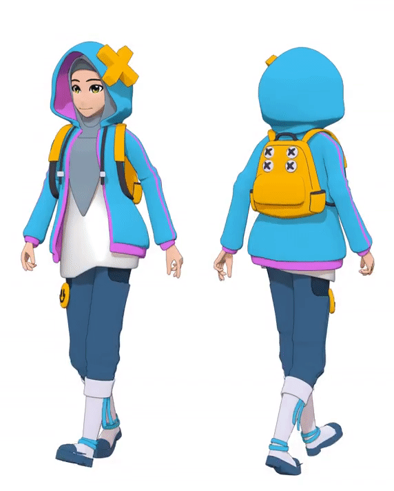 Anime Girl Hijab Hoodie gambar ke 8