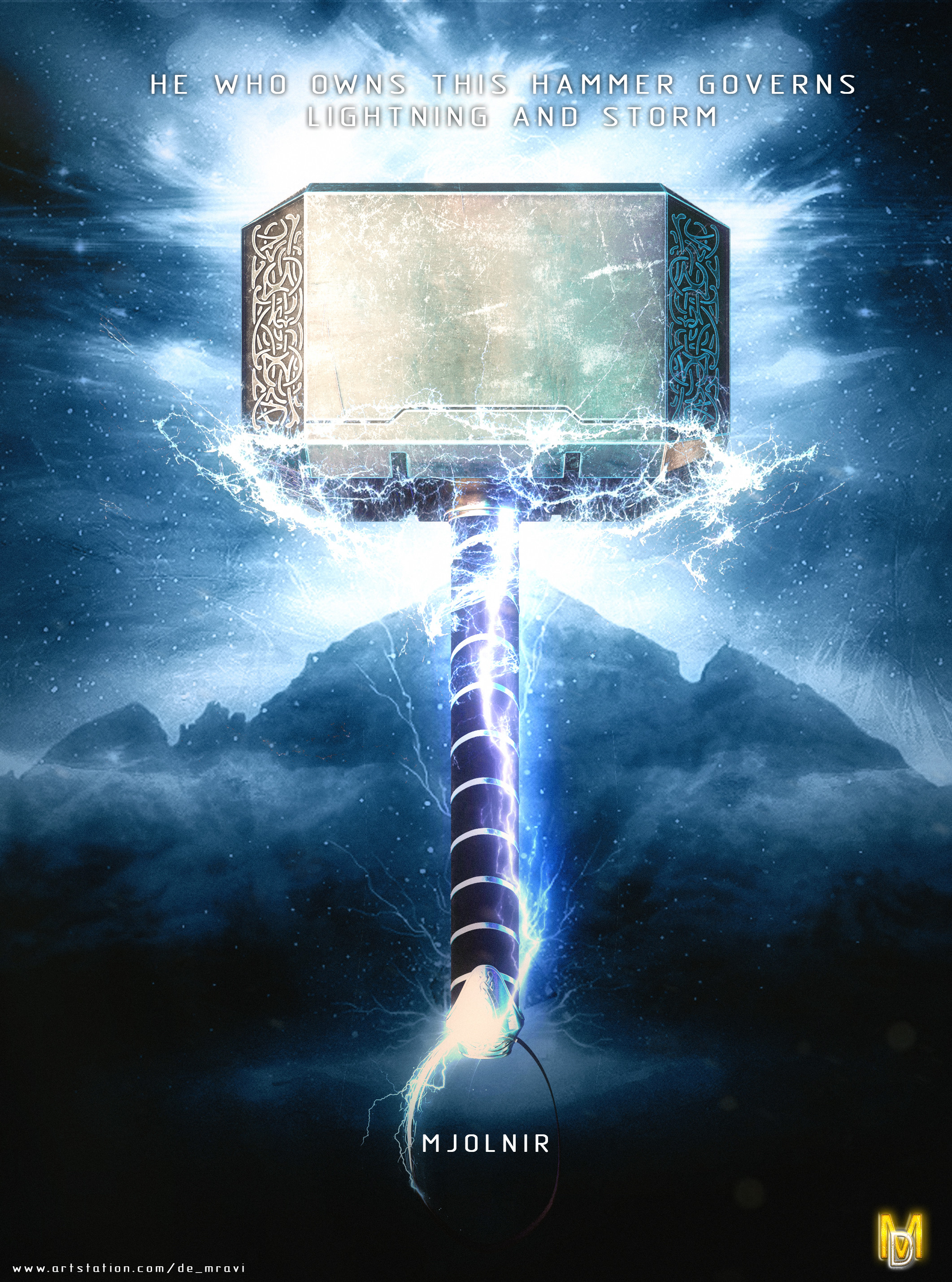 Artstation Mjolnir Thor S Hammer De Mravi