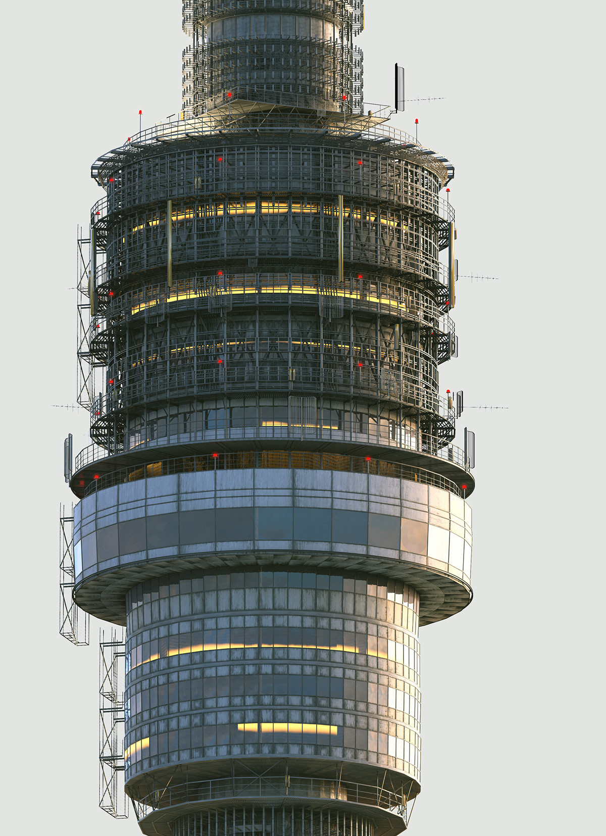 Artstation Ostankino Tower Redshift Render Simon Chukov