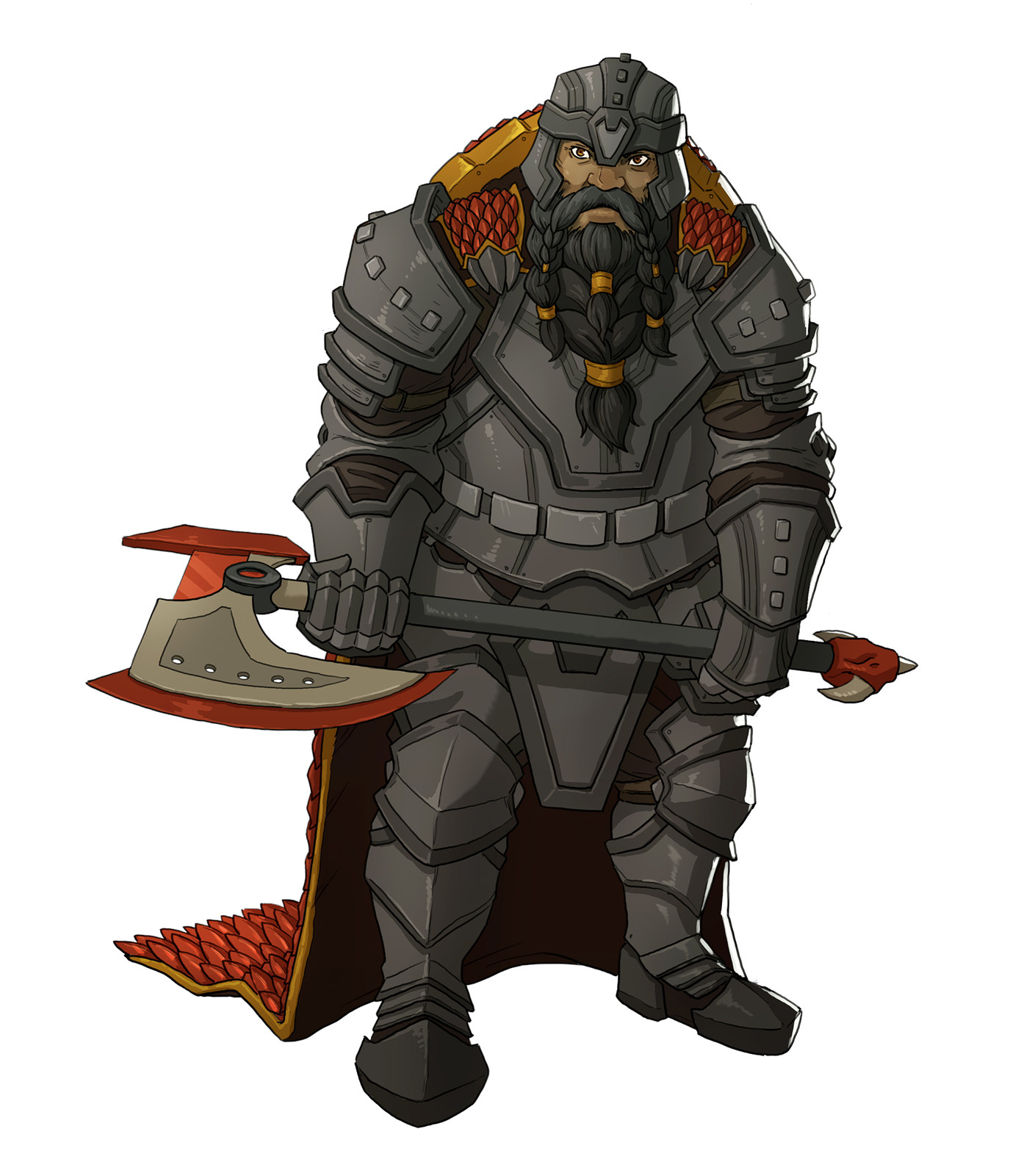 Loddus Onyxborn, dwarf paladin of devotion