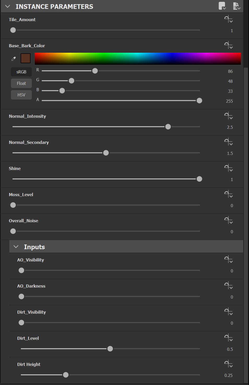 Exposed options in Substance Designer.

https://gum.co/JCRoughBarkSBSAR