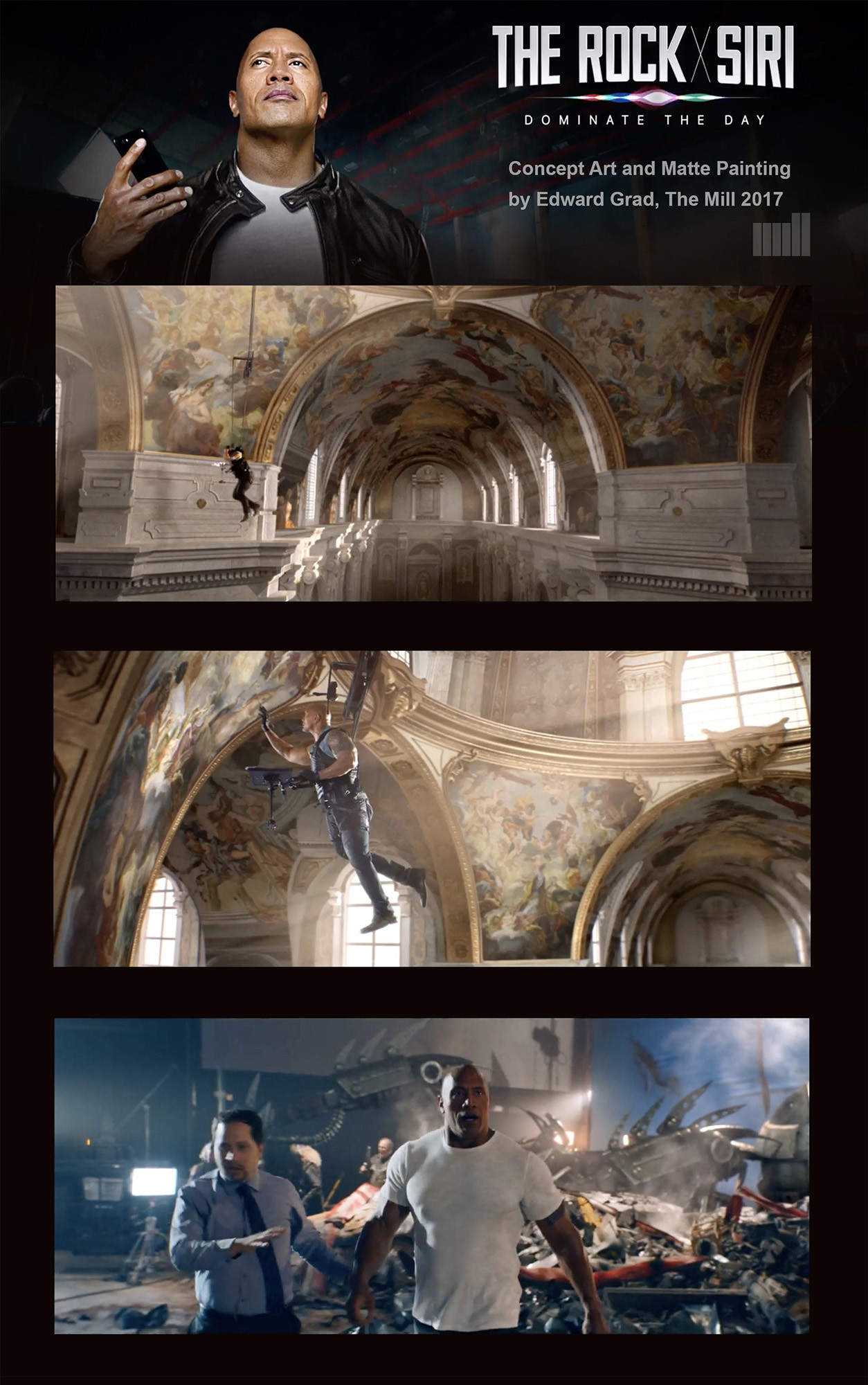 Edward Grad Apple Commercial The Rock X Siri