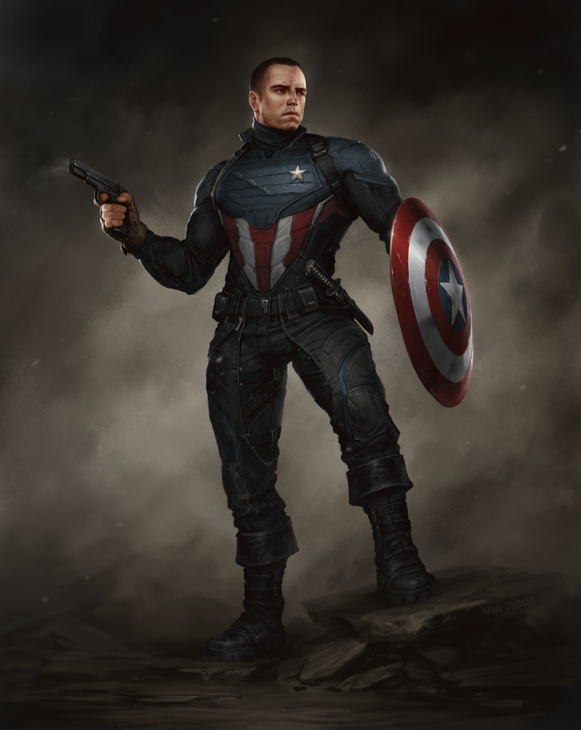 Artstation Bucky Barnes Captain America Combat Suit Ivan Dedov