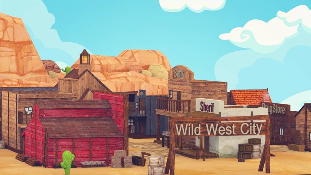wild west cartoon background