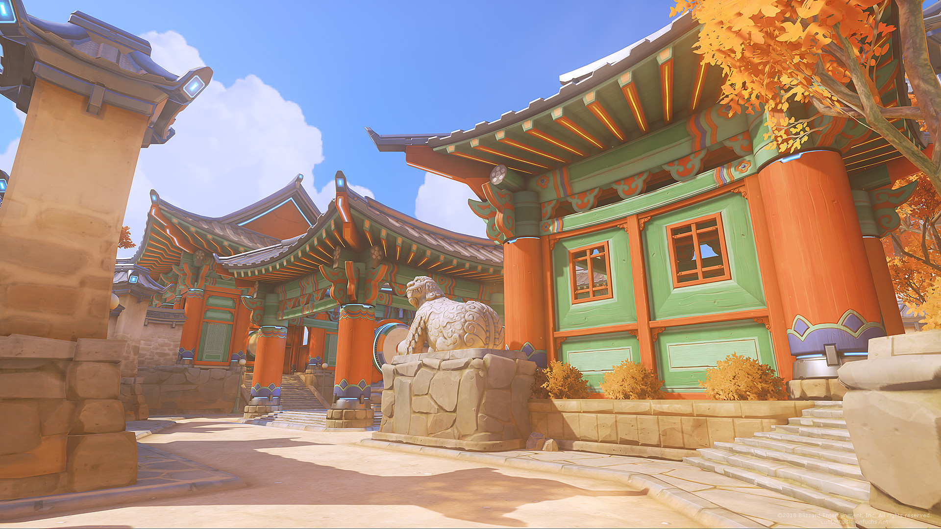 Artstation Overwatch Busan Temple Simon Fuchs