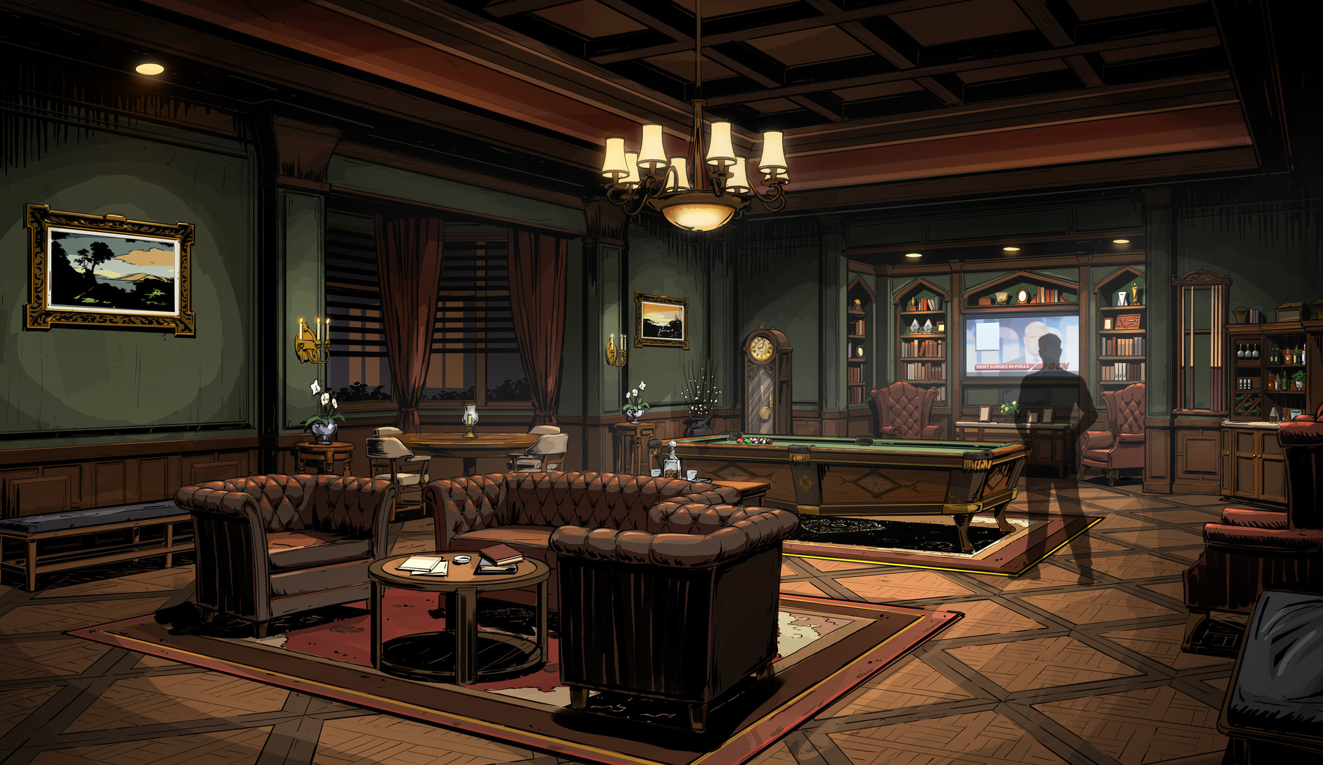 ArtStation Batman Season 1 Wayne Manor Parlor, Gray Rogers