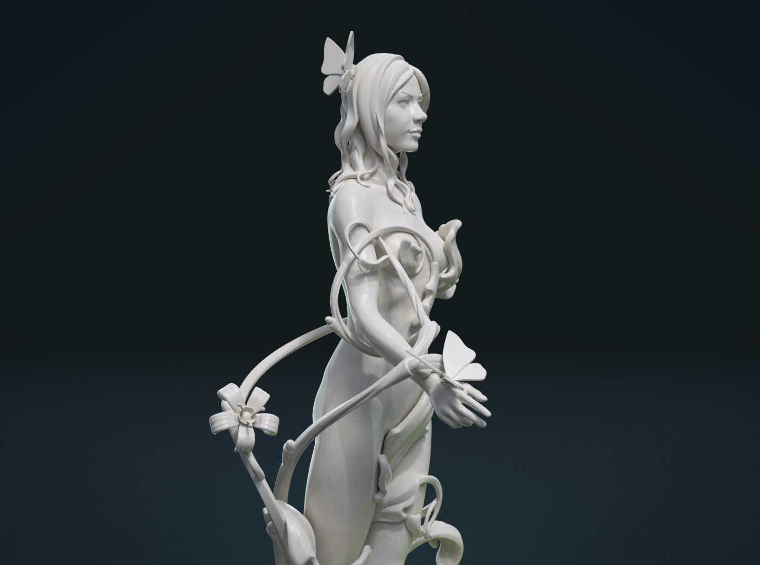 Blend to stl. 3d модель феи для 3d принтера. Фея 3д модель. Феи 3д модель печать. Фигурка из смолы Дриада 3l vjltkm.