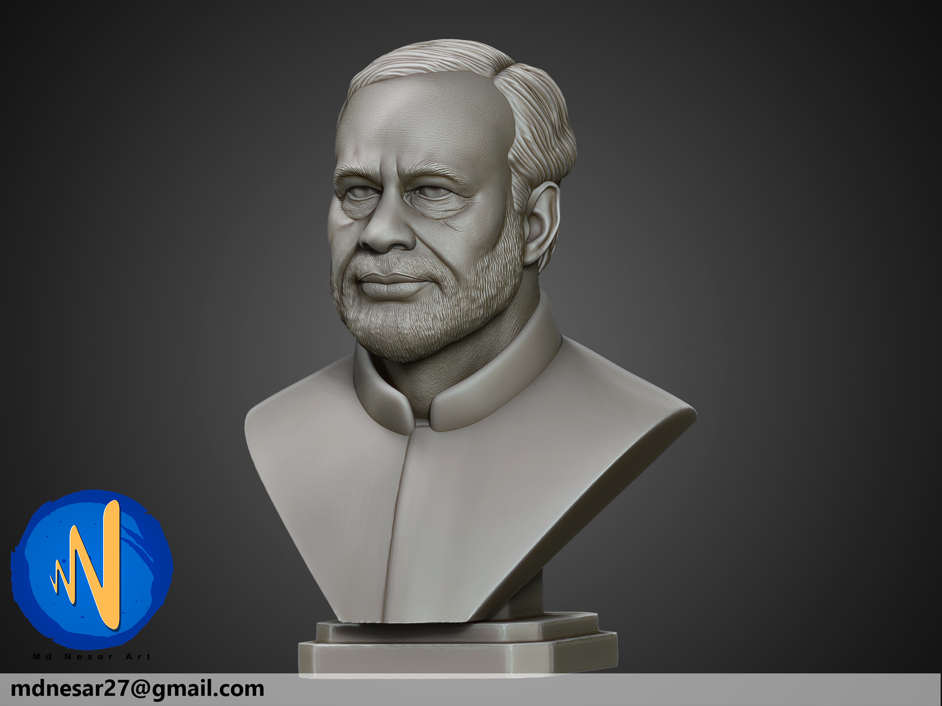 Artstation Narendra Modi Bust 3d Print Ready Md Nesar