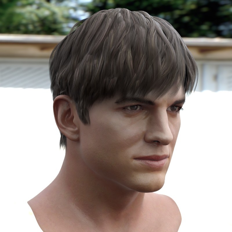 Artstation 3d Model Ashton Kutcher Head Stephan Plotnicov