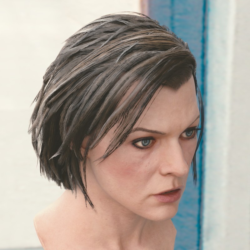 Artstation 3d Model Milla Jovovich Head V2 Resident Evil Alice Stephan Plotnicov
