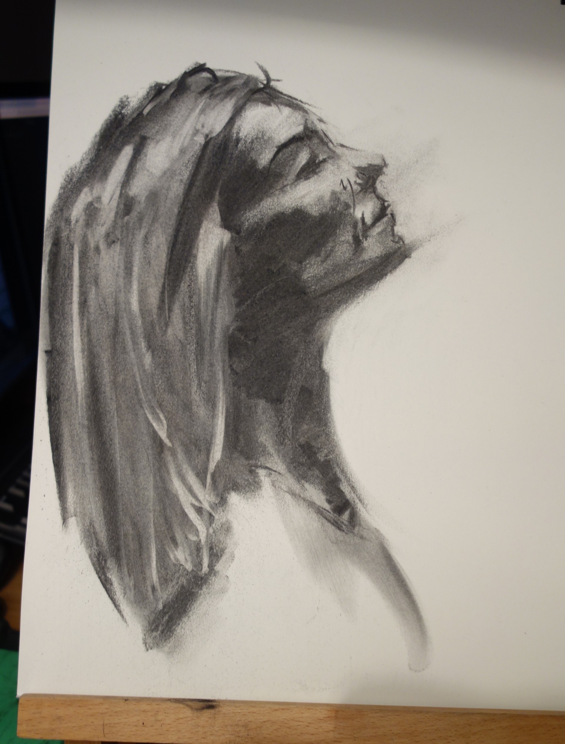 Drawing With Charcoal Sticks