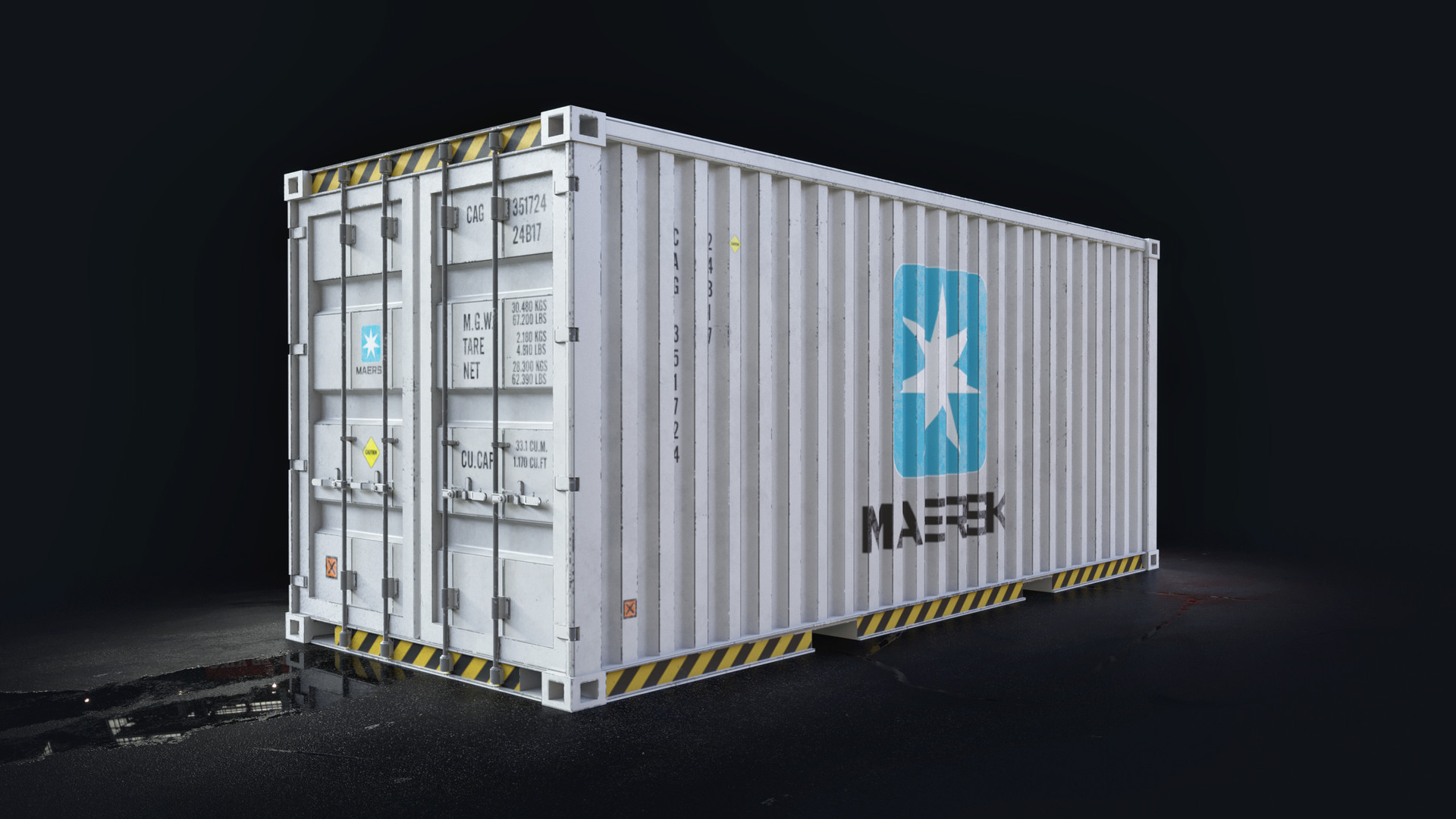 Artstation Maersk 20 Shipping Cargo Container Cagdas Yalman
