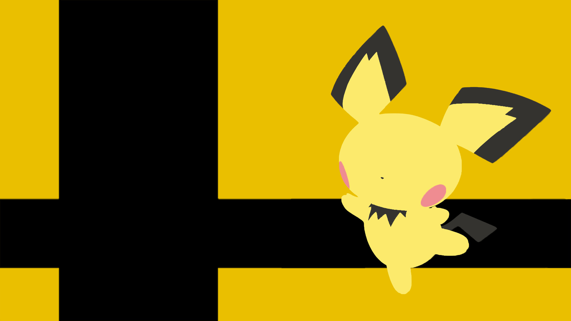 Artstation Super Smash Bros Ultimate Wallpaper Pichu Minimalist Alex Gesti