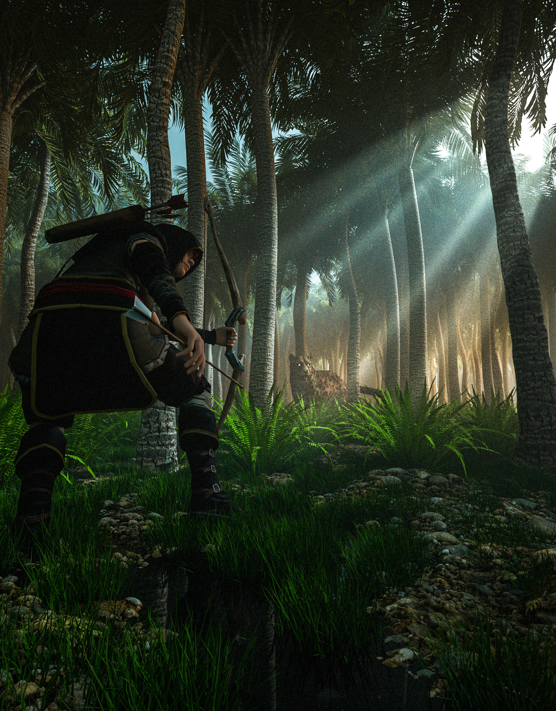 Dinar Omarov Hunting In Jungle